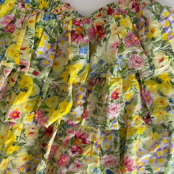 Loveshackfancy NWT Brynlee Skirt in Rainbow Skies Floral Print Mini Ruffle Skirt - Picture 7 of 9